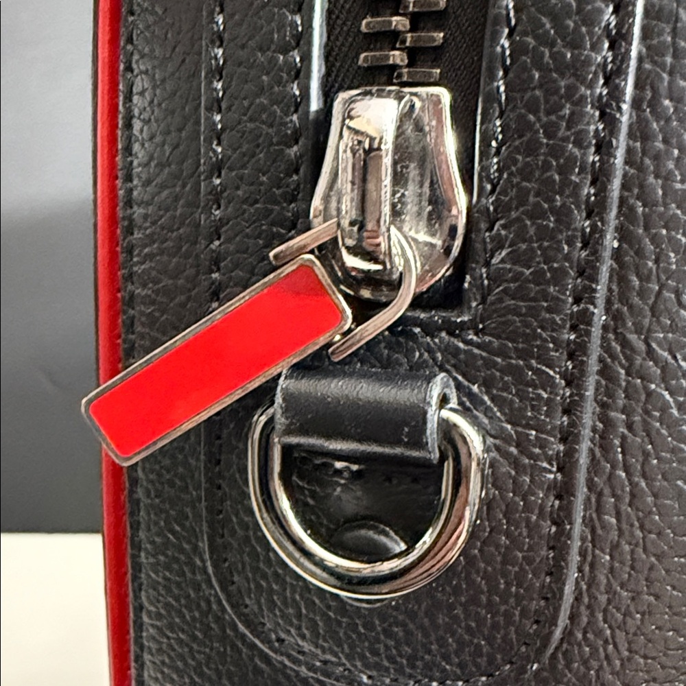 Christian Louboutin Black and Red Leather Large Briefcase - Picture 6 of 14